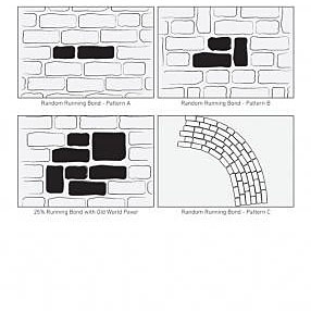 Stack Bond, Running Bond, Random Bond